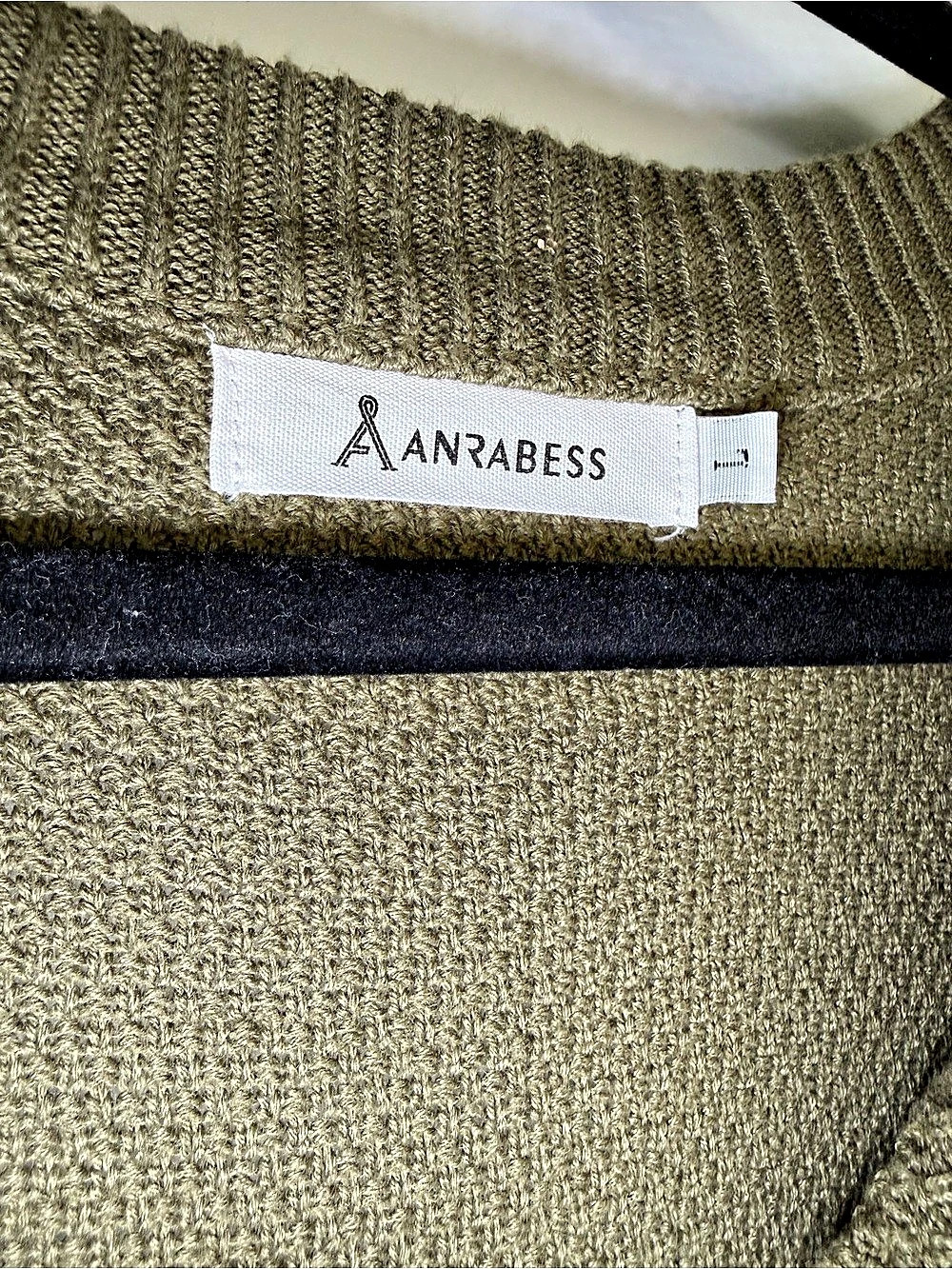 Anrabess Waffle Knit Button V-Neck Sweater Midi Dress Earthy Boho Olive Green La - Picture 7 of 11